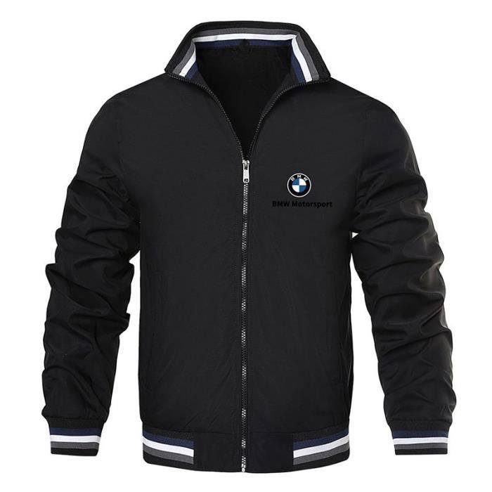 Blouson Homme BMW Motorsport imprim?� Mode Regular Fit Col montant Veste Zipp?�e Casual 