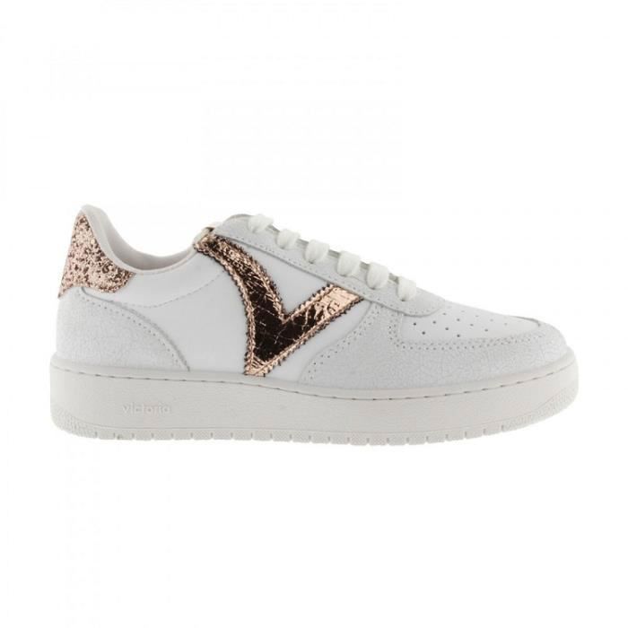 Victoria VICTORIA 1258233 — Baskets enfant blanc lacets talon plat 3 cm