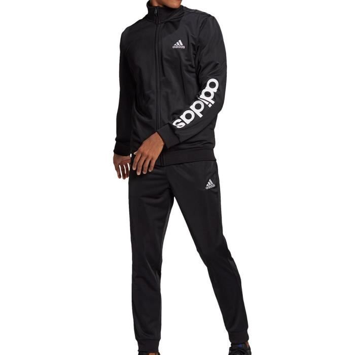 Survetement ADIDAS Lin Veste zippee Pantalon jogging 100 Polyester Black Cdiscount Pret a Porter