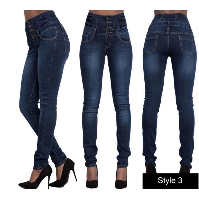 Nouveaute claire pantalon en jeans femme slim elastique haute sexy