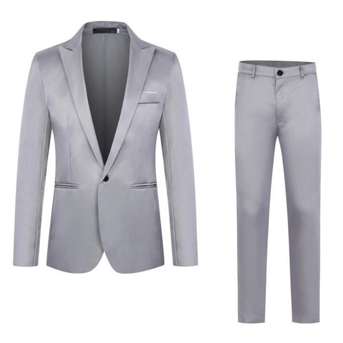 Costume 2 Pièces Homme Élégant Smoking Mariage - Blazer + Pantalon Business Formel