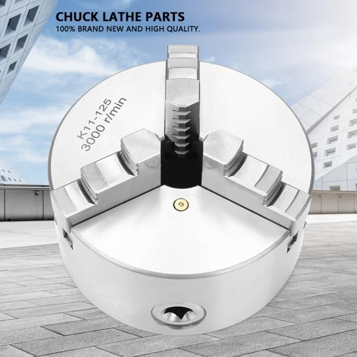 Mandrin à 3 Mâchoires Manuel Pour Tour K11-80 - Diamètre 80 Mm - Pour Perçage Et Maintien De Pièces