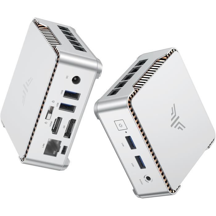Mini PC - NIPOGI - E2 - Intel Alder Lake-97 - 8 Go DDR4 - 256 Go SSD - Double écran 4K UHD