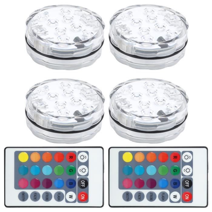 HUIOP Lot De 12 Lumières Submersibles LED RGB Mini – Lampe Colorée Étanche IP68 Avec Télécommande, Pour Vase, Piscine, Aquarium, Décoration
