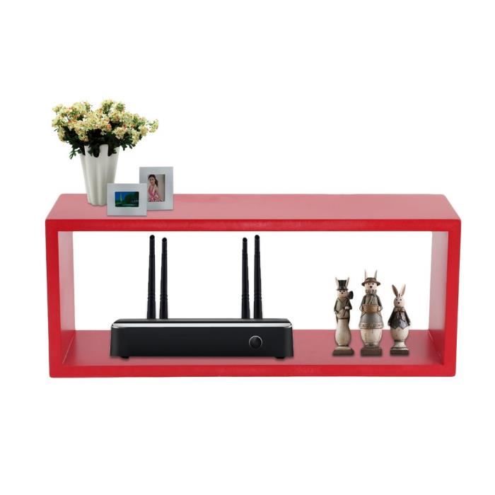 Étagère murale design, Meuble murale de rangement Rouge L 50cm