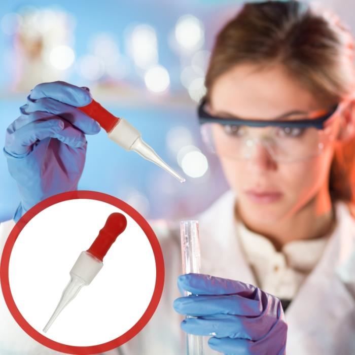 Pipettes En Verre Réutilisables 10 Ml - Graduées - Tête En Caoutchouc - Pour Maison, Labo, Loisirs Créatifs