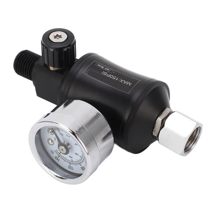Régulateur De Pression D'air Qiilu AR2000 – Manomètre, Alliage Aluminium, Plage 0.05-1 MPa, Pour Compresseur Et Outils Pneumatiques