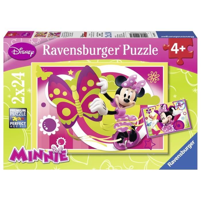 Puzzle Minnie - Ravensburger - 2x24 pcs - Pour enfants de 4 ans et plus -  Cdiscount Jeux - Jouets