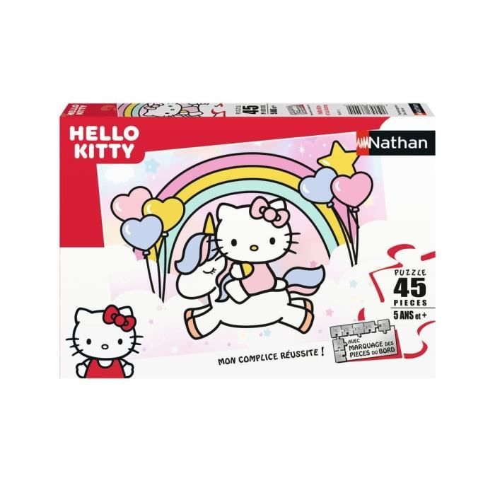 Puzzle 45 pièces - Hello Kitty et sa licorne - Nathan - Dessins animés et BD - Mixte - A partir de 5 ans