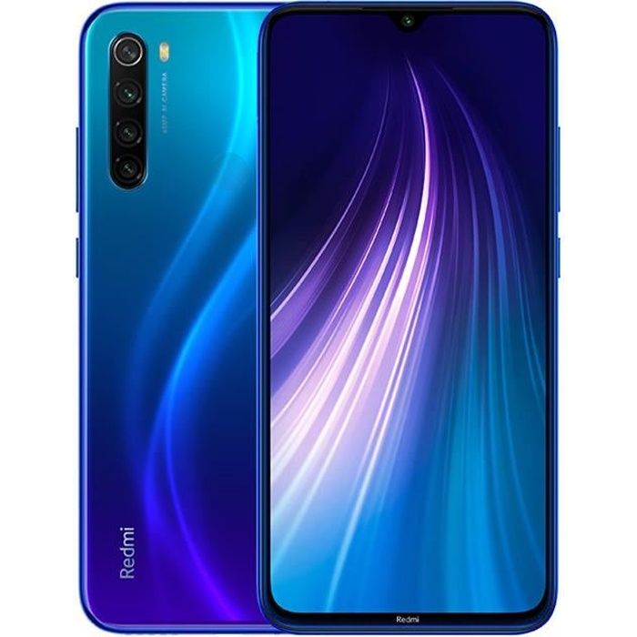 Vente Téléphone portable XIAOMI Redmi Note 8 64Go Neptune Blue pas cher Vente Téléphone portable XIAOMI Redmi Note 8 64Go Neptune Blue pas cher