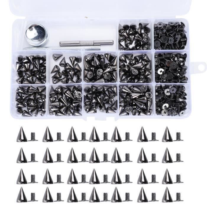 HURRISE Rivet de balle 200 pièces Bullet Rivet Punk Nail Snap Fastener ...