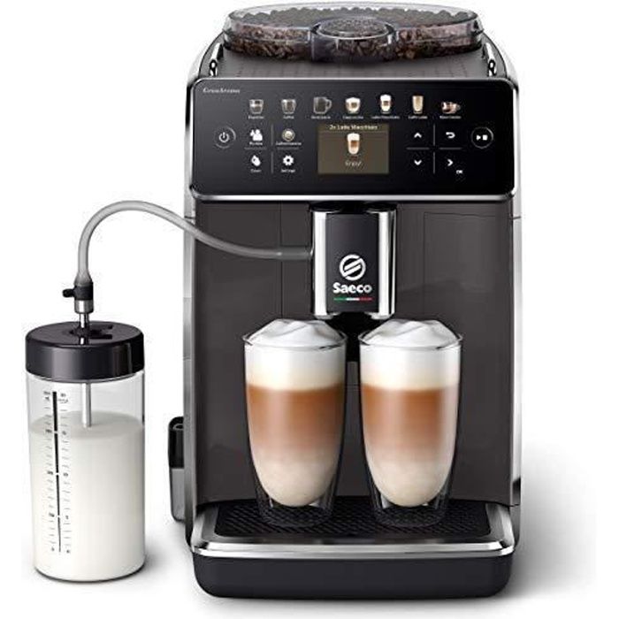 Saeco SM6580/10 Machine Espresso automatique Cafetière Noir brillant