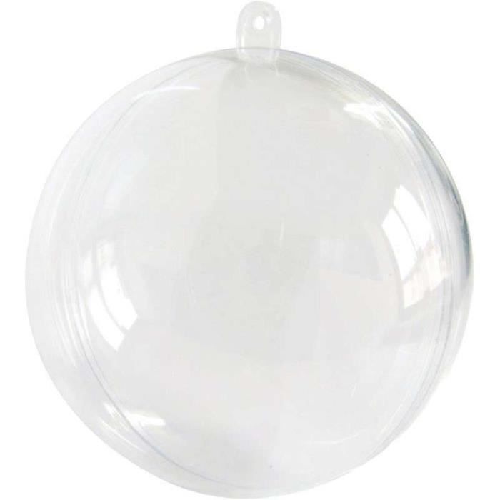 Boule de noel transparente a remplir diametre 8 cm pvc - Cdiscount Maison