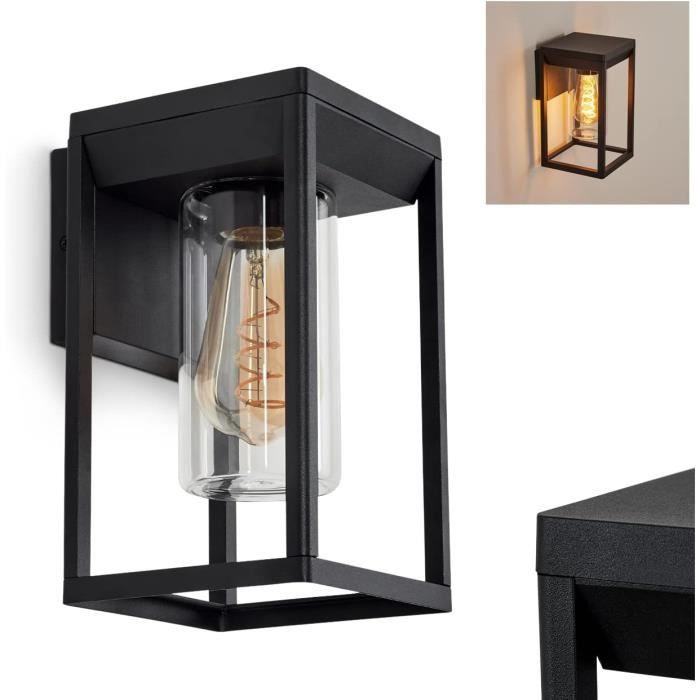 Lampe De Jardin Hongkong – Borne Lumineuse Extérieure, 50cm, Métal Vert/noir, Verre Blanc, IP44, Douille E27