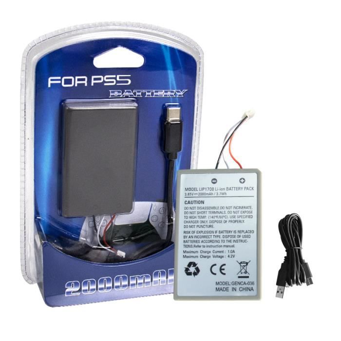 Batterie + câble pour Manette Sony Dualsense 5 PS5 Playstation 5 LIP1708  2000 mAh - Straße Game ® - Cdiscount Informatique