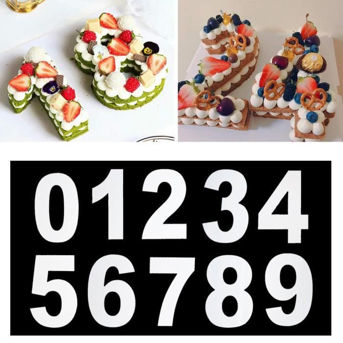 8 Acrylique Nombre Moule A Gateau Cuisson Gateaux Chiffres 0 9 Moules Pour Anniversaire Anniversaire De Mariage 18cm De Hauteur Cdiscount Maison
