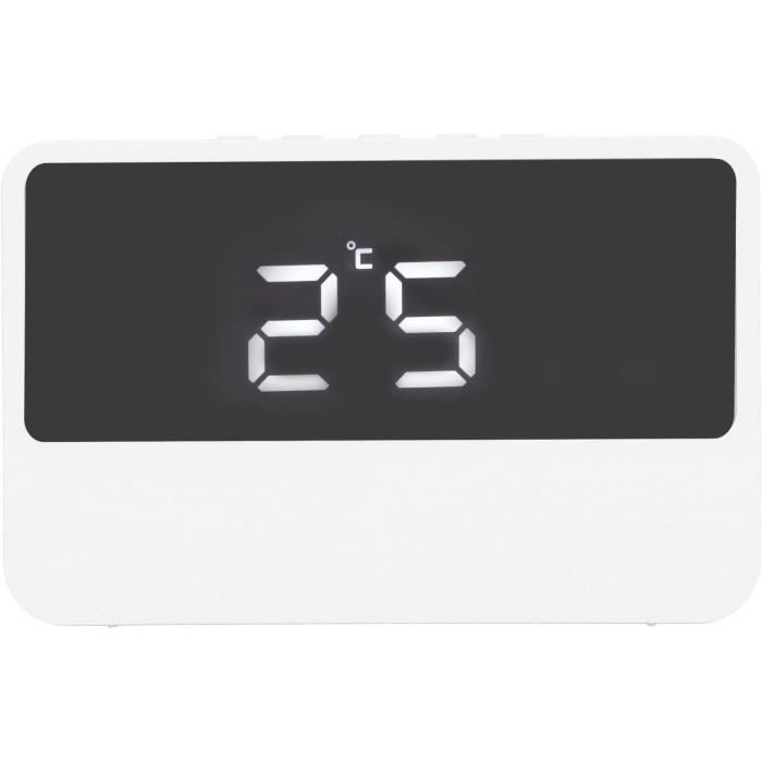 Réveil Horloge Numérique LED - Écran Incurvé Haute Luminosité, Réglable - Alimentation Secteur Ou Piles - Silencieux, Pour Chambre, Bureau, Senior