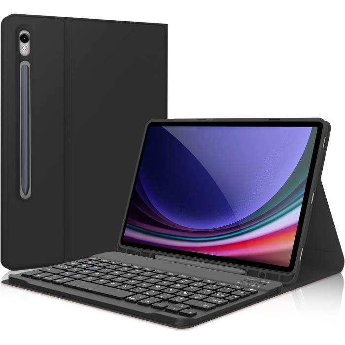 Clavier - TRAHOO - Samsung Galaxy Tab S9/S9 FE - Azerty Français - Bluetooth - Étui Magnétique