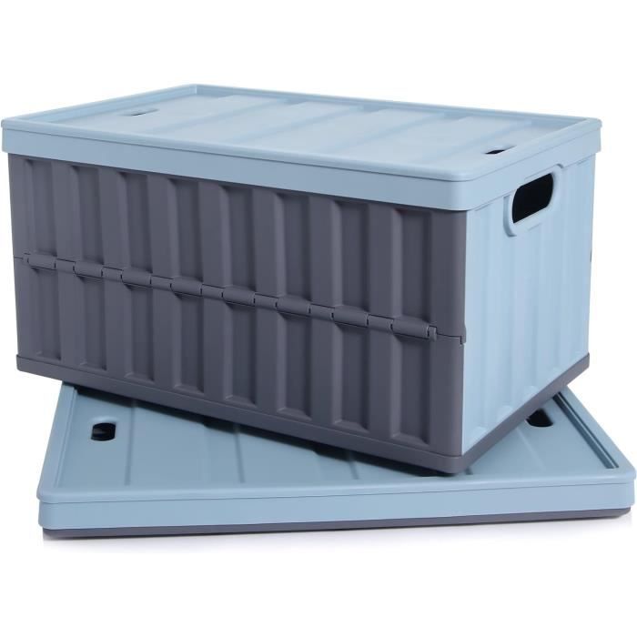 2 Boîtes De Rangement Plastique – 20,5x14x7 Cm – Avec Poignées, Empilables – Pour Salle De Bain, Cuisine, Bureau