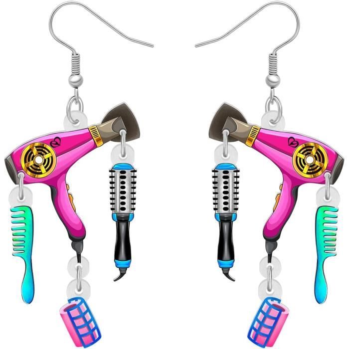 Boucles D'Oreilles Pendantes Flamant Rose En Acrylique - Cadeau Mignon Pour Filles Et Amoureux Des Oiseaux