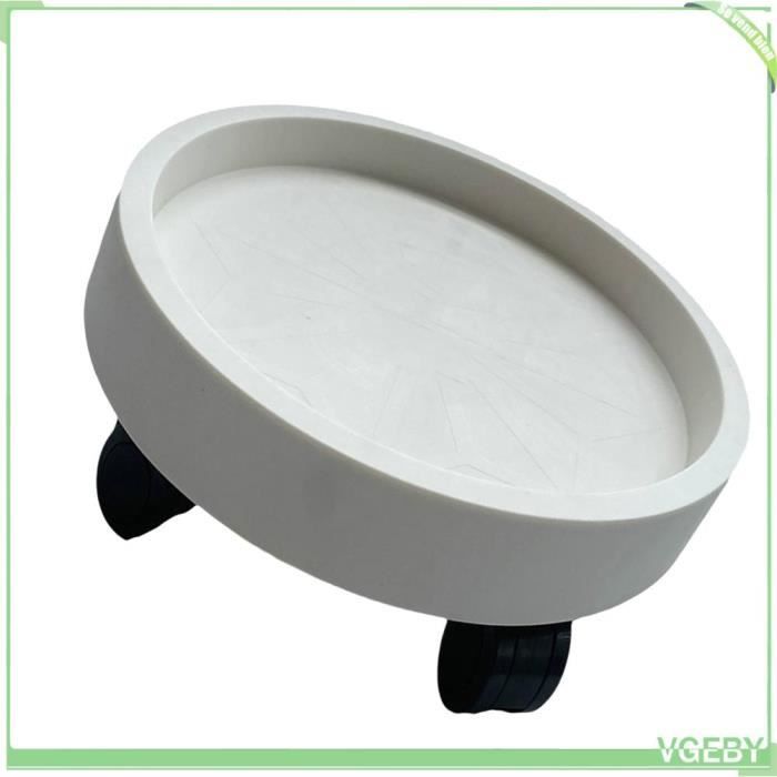 TOGEVAL Plateau Pot De Fleur à Roulettes – Déplaceur De Plantes Gris 25,5 Cm Facile à Bouger