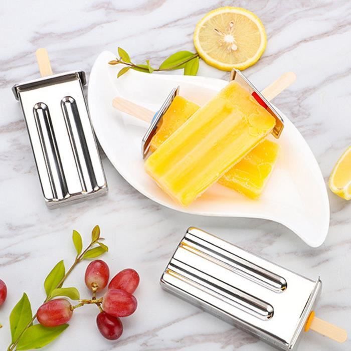 Moule à crème glacée en acier inoxydable HURRISE - 3 moules plats