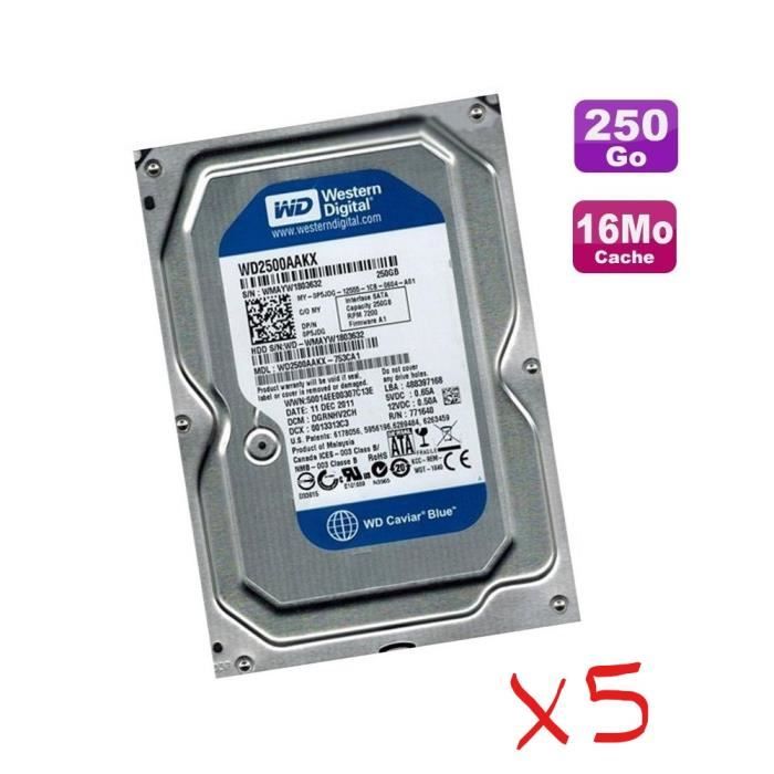 WESTERN DIGITAL WD2500AAKX LOT DE 5 - Western Digital
