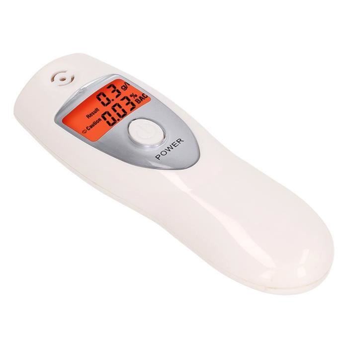 Éthylomètre électronique Double Capteur - Écran LCD, Homologué, 20 Embouts, Compact
