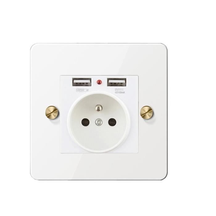 Interrupteur Mural En Acier Inoxydable Blanc, à Bascule