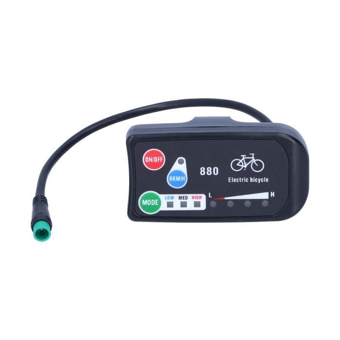 Panneau de commande intelligent pour vélo électrique,écran LCD,noir,24V