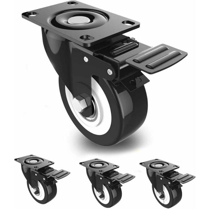 16 Roulettes Pivotantes Freinées 80 Mm – Blue Wheels – Charge Lourde 140 Kg/roue – Marquage SL