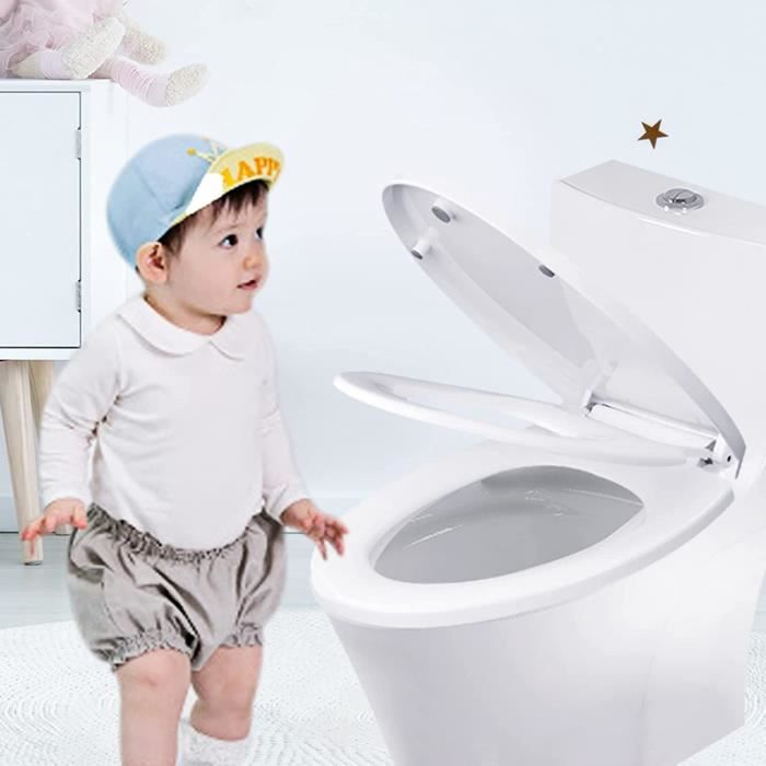 Lunette De Toilette Enfant Et Adulte,Abattant WC Enfant Forme  U-o-v,Abattant WC avec Reducteur Integre,Facile à Installer (Si 59 -  Cdiscount Puériculture & Eveil bébé