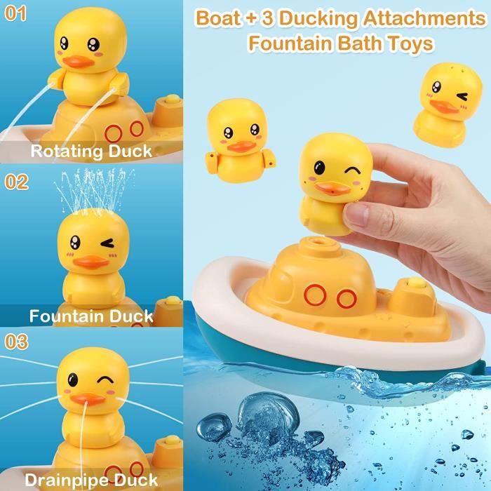 Vente chaude 4en1 peu de canard jaune bébés salle de bain Douche  Baignoire jouet de bain pour enfants Jouets en plastique jouet de bain pour  bébé - Chine Jouet de bain