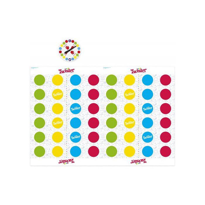 Twister Géant – Tapis 160x235 Cm, Roulette, Jeu D'équilibre Pour Enfants Et Adultes Dès 6 Ans (version Française)