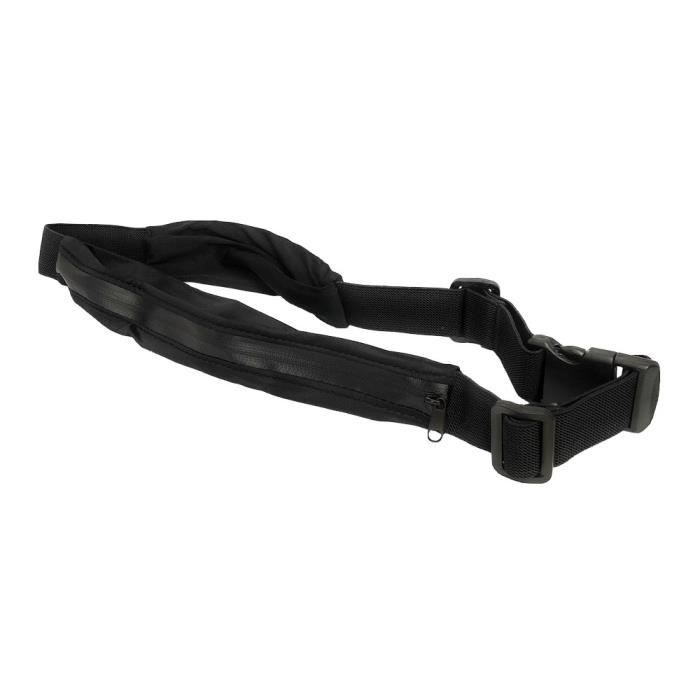 Sac Banane LOLUNA Noir - Ceinture De Voyage Plate Et Sécurisée Pour Smartphone & Passeport