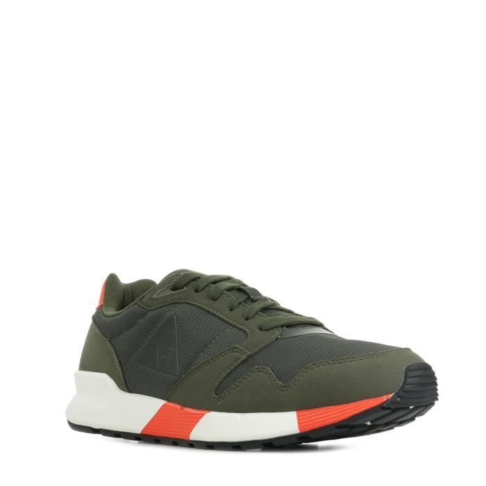 Baskets Le Coq Sportif Omega X Olive night orange Cdiscount Chaussures