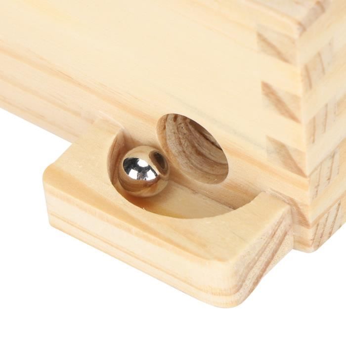 JTLB Labyrinthe à Billes En Bois – Puzzle D'équilibre 32,5 X 28,5 X 8 Cm – Pour Adultes, Enfants, Seniors – Stimule La Concentration