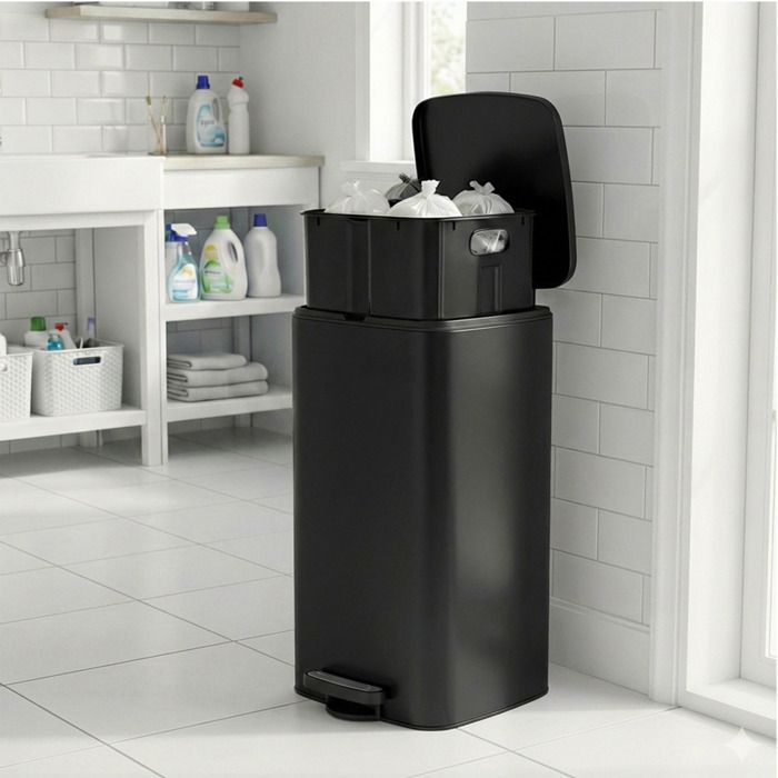 Poubelle Cuisine À Pédale Acier Inoxydable Seau Intérieur 30, poubelle 30 litres Poubelle Cuisine À Pédale Acier Inoxydable Seau Intérieur 30, poubelle 30 litres