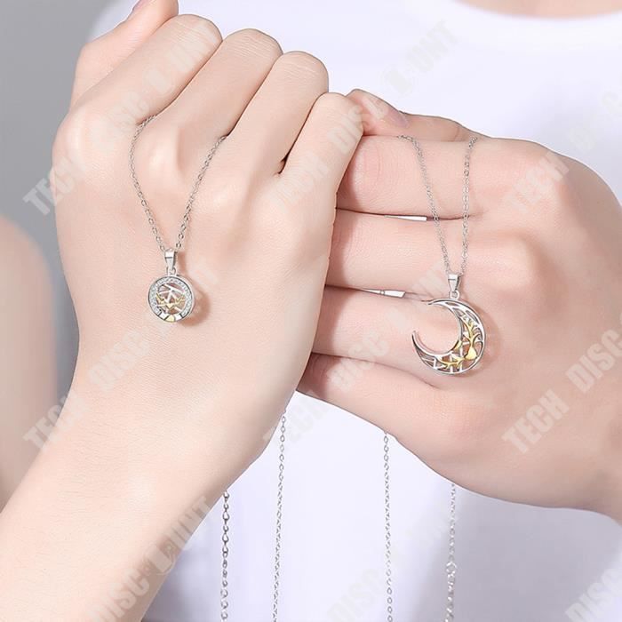 Collier Fille Uonlytech - 2 Pièces Avec Pendentif Anneau De Canette Doré/argenté, Design élégant Pour Toutes Occasions