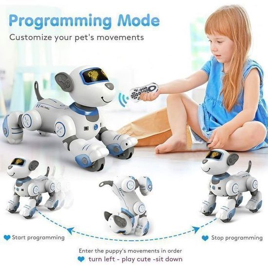 VATOS RC Robot électronique chien jouet cascadeur commande vocale chiot Programmable tactile-Sense musique Robot chien jouet cadeau de noël pour les enfants 26 VATOS RC Robot électronique chien jouet cascadeur commande vocale chiot Programmable tactile-Sense musique Robot chien jouet cadeau de noël pour les enfants 26