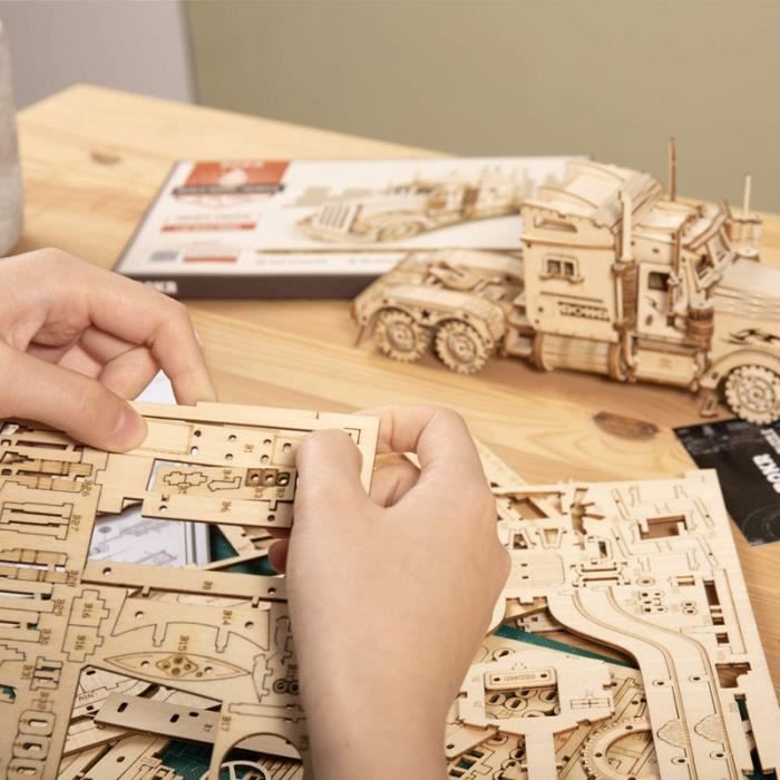 Car en Bois à Construire - 3D Puzzle Maquette Bois - Maquette mécanique  pour des Enfants et des Adulte (Grand Prix Car) - Cdiscount Jeux - Jouets