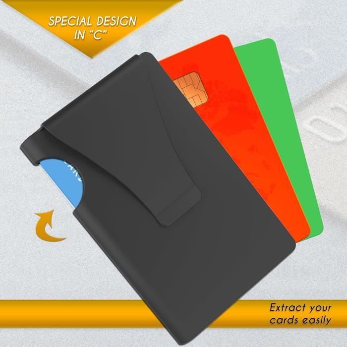 Housses de carte de crédit RFID pour carte de débit marron (lot de 3)  protecteurs de