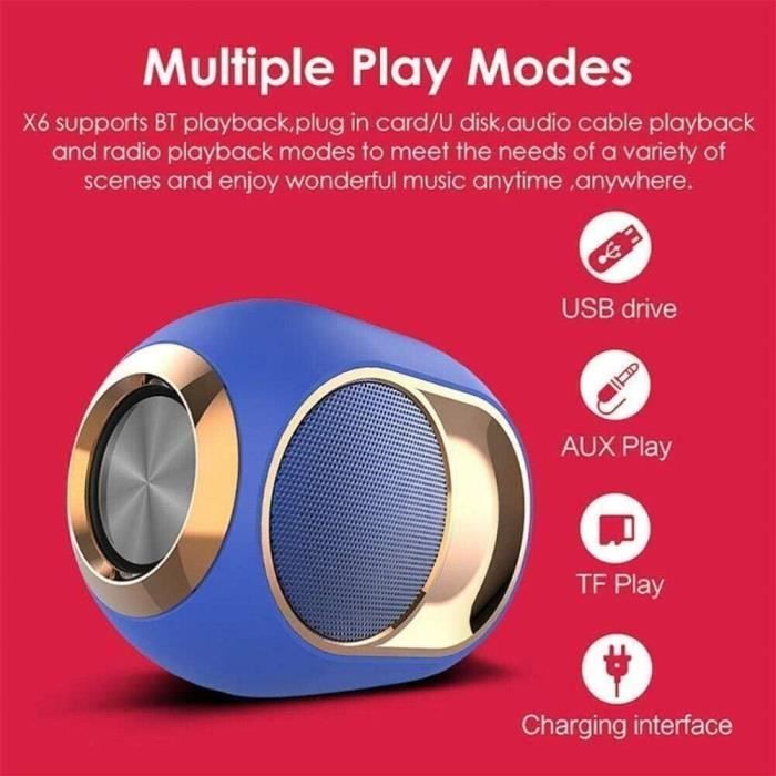 Overmax Soundbeat BOX - Enceinte Bluetooth sans fil - Enceinte portable -  50W - 8