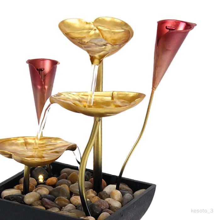 Fontaine d'eau de table LED éclairé bureau USB Lotus ornement décoratif fontaine  d'intérieur pour chambre à coucher - Cdiscount Jardin