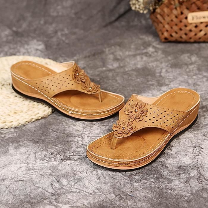 Claquette femme on sale marron