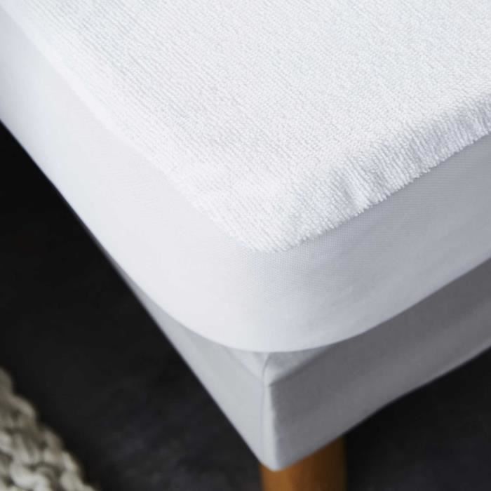 Protège-Matelas Bouclette Imperméable Bonnet 27-30 Cm – 70x190 Cm – Silencieux & Confortable