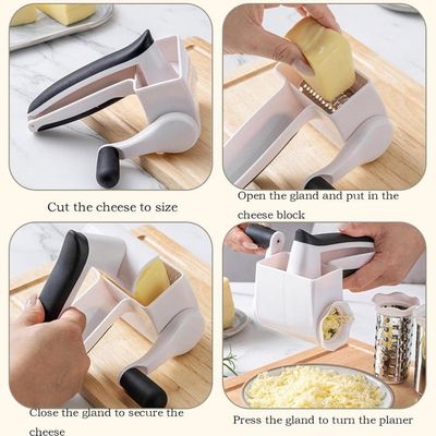Râpe à Fromage Rotative Manuelle - Acier Inoxydable & PP - Pour Fromage, Chocolat - Cuisine Maison & Pro