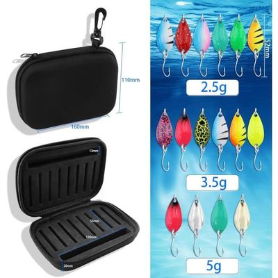 Lot De 5 Cuillères De Pêche Seasky - Leurres Métal Assortis 2,5g - Neufs