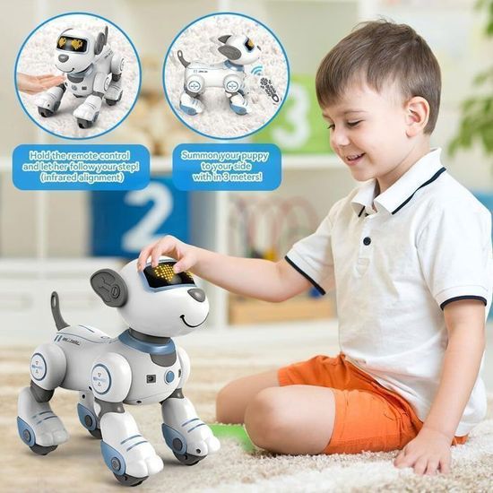 Ledovan Robot télécommandé pour enfants - Robot RC avec programmation, musique et sons intéressants - Pour garçons et