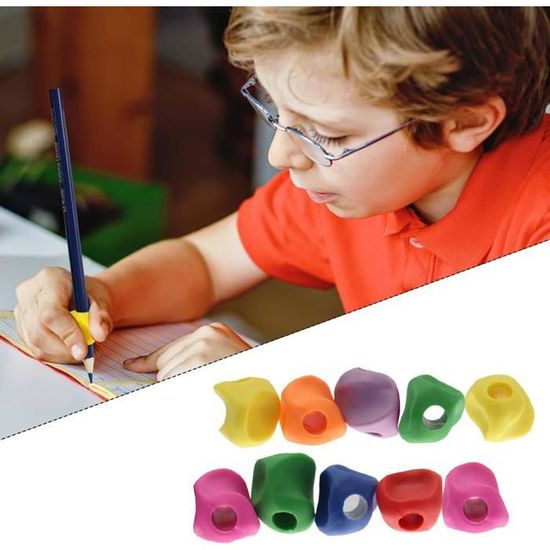 Matériel Pédagogique écriture 12 Guides Doigts Écriture PROPOG - Aide Tenue Crayon - Enfants/Étudiants - Ergonomique Crayon De Couleurs
